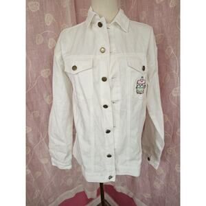Pusheen Bobasheen White Denim Jacket‎ Spring 2023 Box Exclusive Oversized XS S